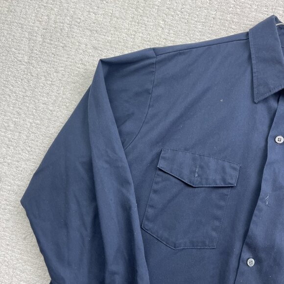Vintage Air Transat Canada Employee Button Up Shirt Uniform Men Sz L Navy Blue * - Picture 3 of 16